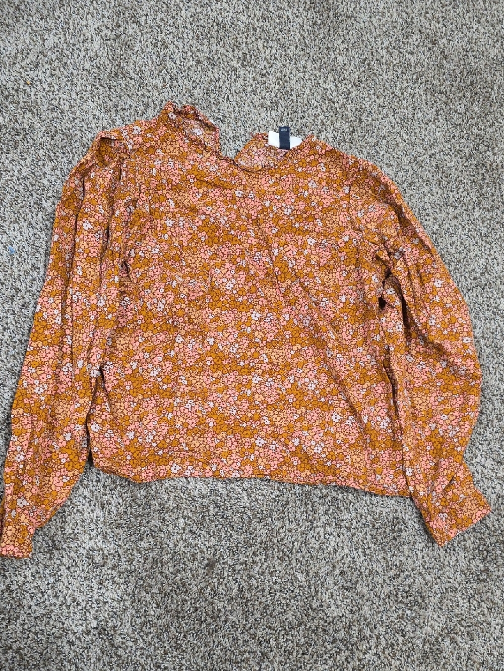 Universal Thread Rust Orange Floral  Blouse